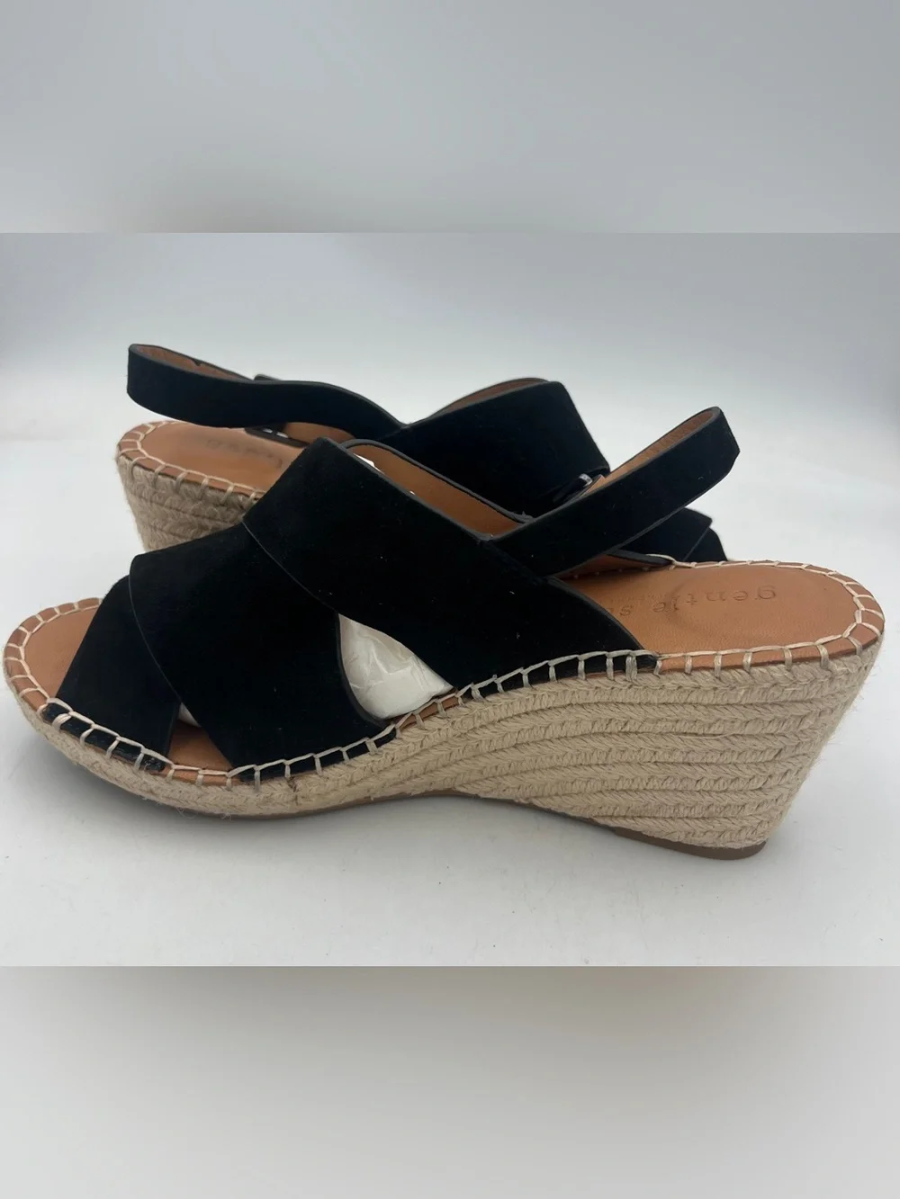 Gentle Souls/Kenneth Cole Espadrille Wedge Sandals Suede Straps Women’s US 9.5M